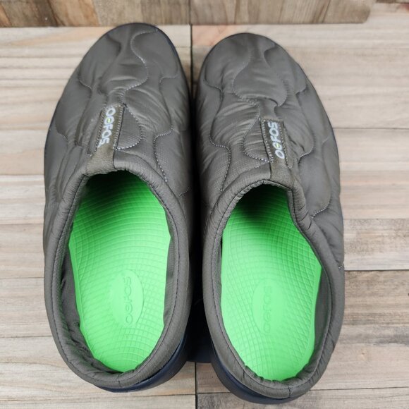 Mens Oofos OOcoozie Size 12.5 Slip on Quilted Mules Recovery Shoes - Picture 5 of 9